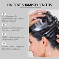SingHao Polar Hair Dye Shampoo,3-In-1 Sha/mpoo for Color Treated Ha/ir,Instant D/ye Sham/poo,H/air Colour S/hampoo for Women Grey Ha/ir Coverage,Home Hair Dy/e Pu/re Plant Extract,Anti Grey Shampoo(Purple)