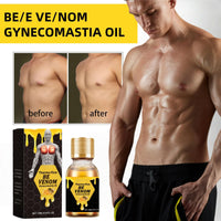 CiLiHai Therm/ofirm Be/e Ven/om Gyneco/mastia Oil,Men's Chest Muscle Oil with Tightening Formula,Gyneco/mastia Heating Oi/l for Strengthening Chest Muscles,Che/st Mus/cle O/il for Body Build & Firming