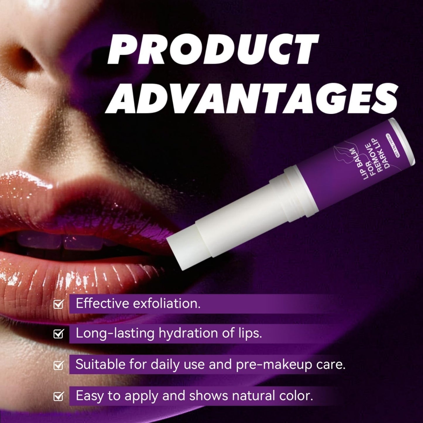 Xunzhi Lip Lightening for Dark Lips,Moisturizing L/ip Care Cream,L/ip Balm Stick,Deep Moisturization Li/p Balm,Li/p B/alm Hydrating and Brightening Dark L-ips,Li-p Repair B/alm for Dry Cracked Li-ps,5g