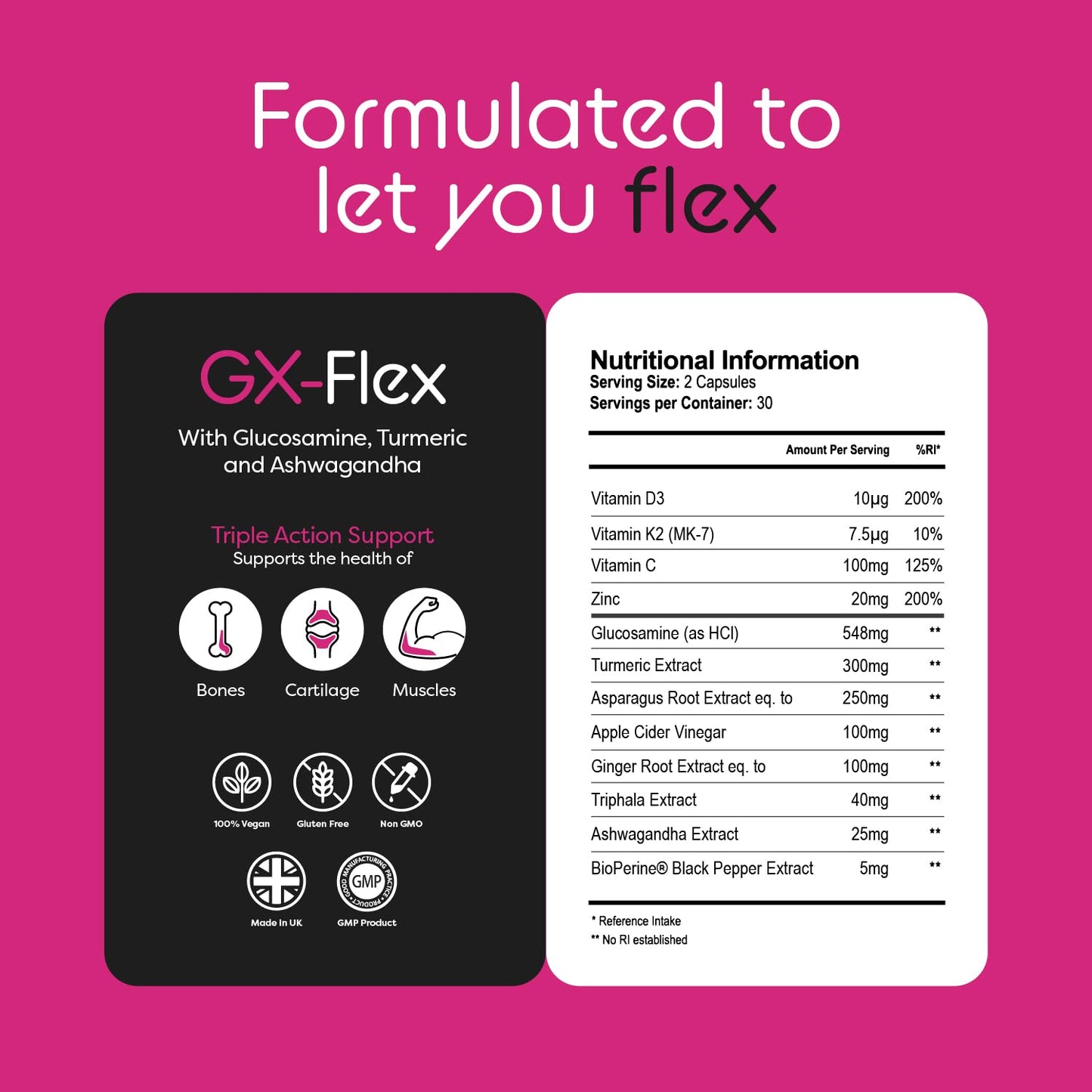 TRIX ES Joint Care Supplement| 12 Proven Natural and Powerful Ingredients for Knee and Joints| Glucosamine, Turmeric, Ashwagandha | Optimal Strength Formula with Black Pepper, Ginger and Essential Vitamins