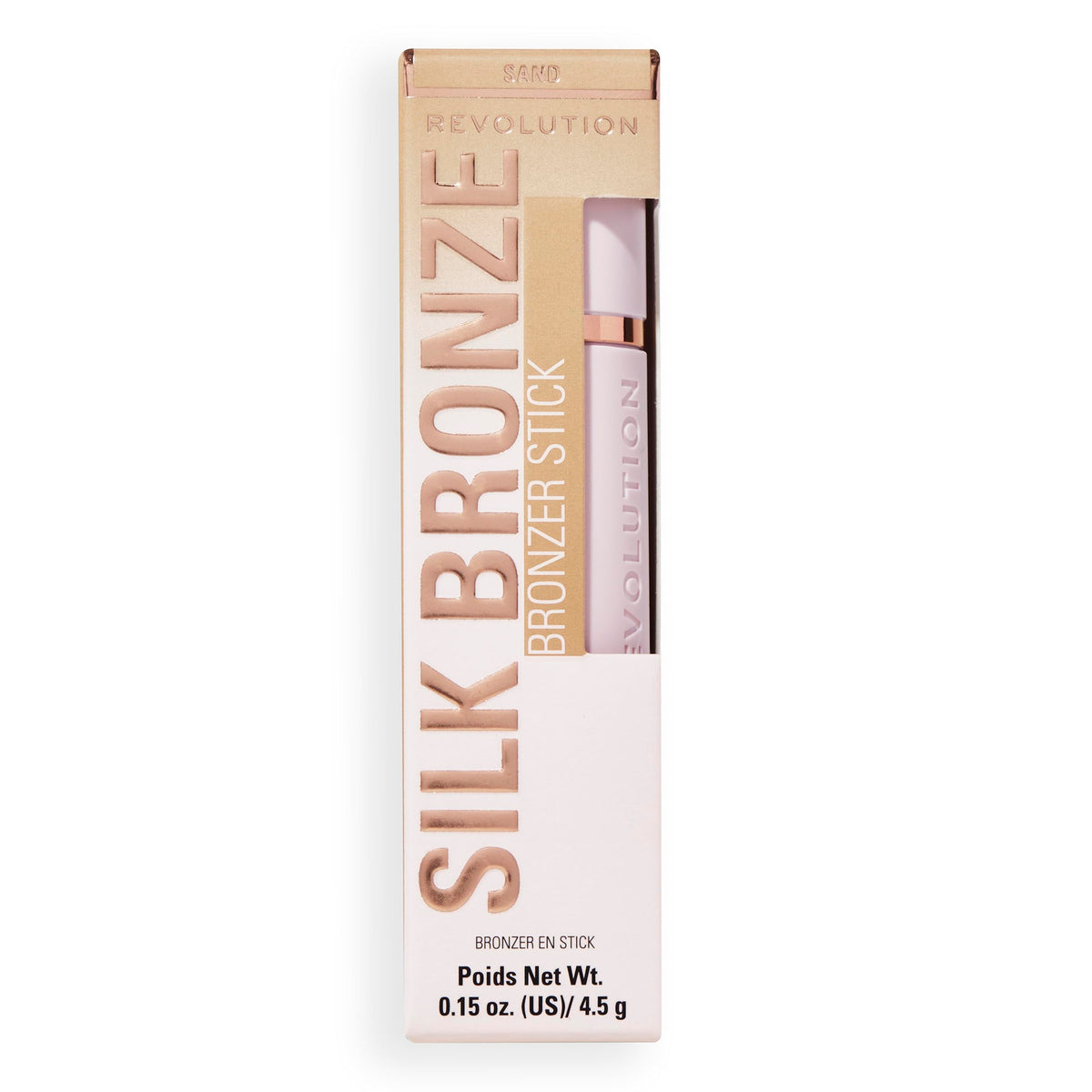 Revolution Beauty London Revolution, Skin Silk Bronzer Stick, Buildable Colour for Cheek, Eye, & Lip, Cream-to-Powder Formula, Vegan & Cruelty-Free, Fair Sand, 4.5g