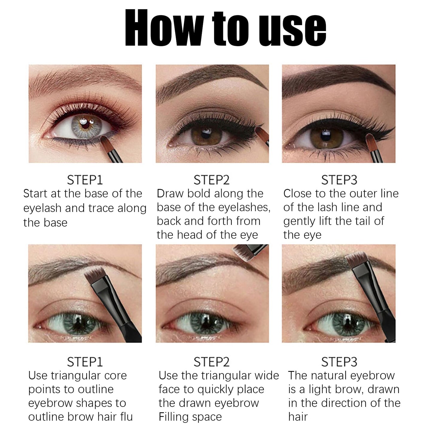 AuraAnge Waterproof Eyebrow Pomade Gel with Brush - Long Lasting, Tinted, Transfer-Proof, Sweat Resistant, Quick Drying - Professional Makeup in Dark Brown