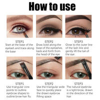 AuraAnge Waterproof Eyebrow Pomade Gel with Brush - Long Lasting, Tinted, Transfer-Proof, Sweat Resistant, Quick Drying - Professional Makeup in Dark Brown