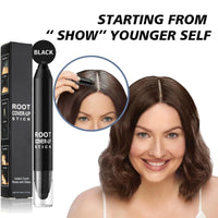 AurolaGlow Hair Dye Stick: Your Root Concealer For All,Instantly Conceal White And Grey Hair Effortless Black Root Touch - Up,Windproof And Sweatproof Formula .Suitable ForWomen And Men(Black)