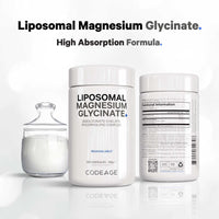 Codeage Liposomal Magnesium Glycinate Supplement, 4-Month Supply, Bisglycinate Magnesium Chelate, Chelated Magnesium Mineral Capsules, Bioavailable Non-GMO Vegan Gluten-Free, 120 Capsules