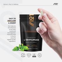 ALPHA01 L-Tryptophan 220mg with BioPerine® - 90 Vegan Capsules – Naturally Fermented L-Tryptophan Supplement with Black Pepper Extract for Increased Bioavailability - 3 Months Supply - by Alpha01
