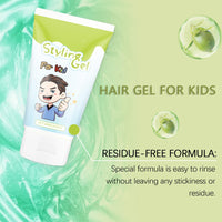 NatrLuxe Kids Styling Gel 100g - Medium-Strong Hold Hair Gel - Long Lasting Fruit Fragrance - For All Hair Styles 3.53oz