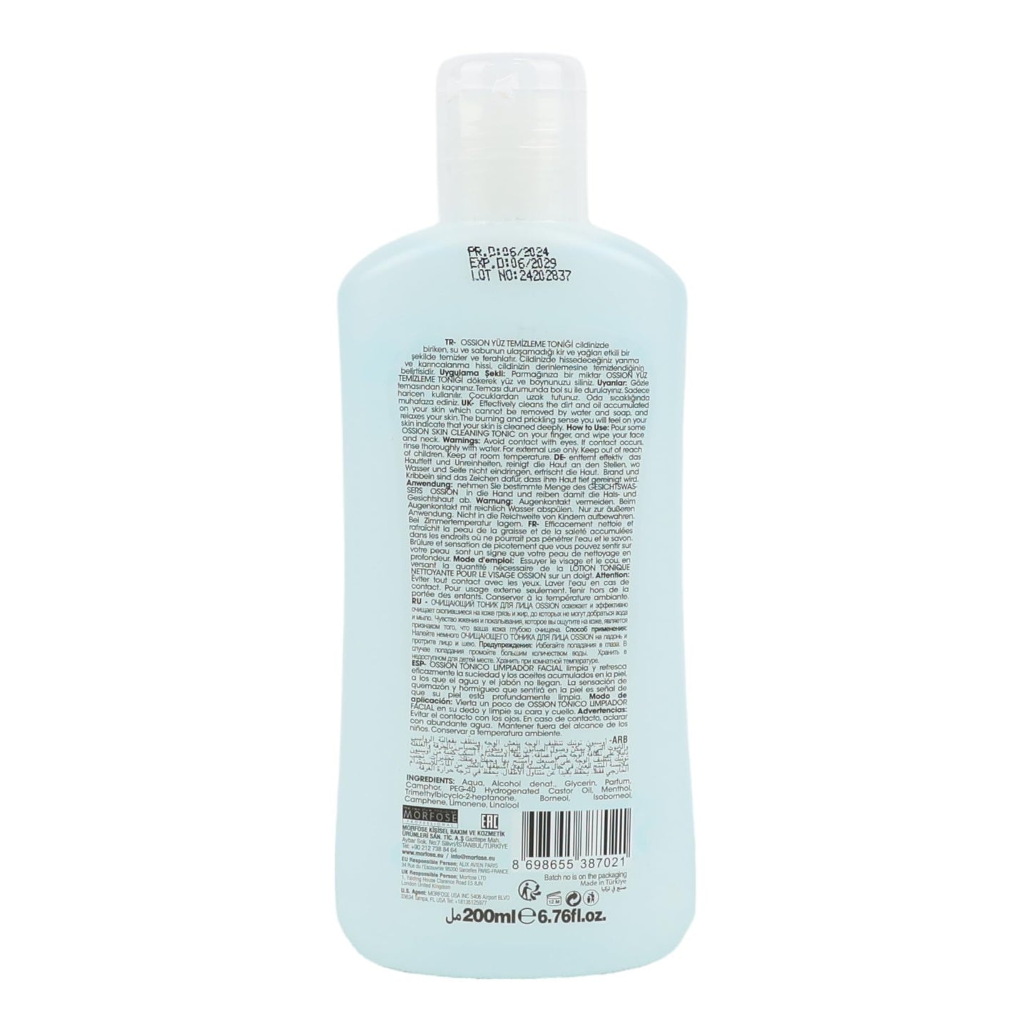 Morfose Ossion Daily Pore Toner Face Black Spot Cleaning Tonic 200 ml