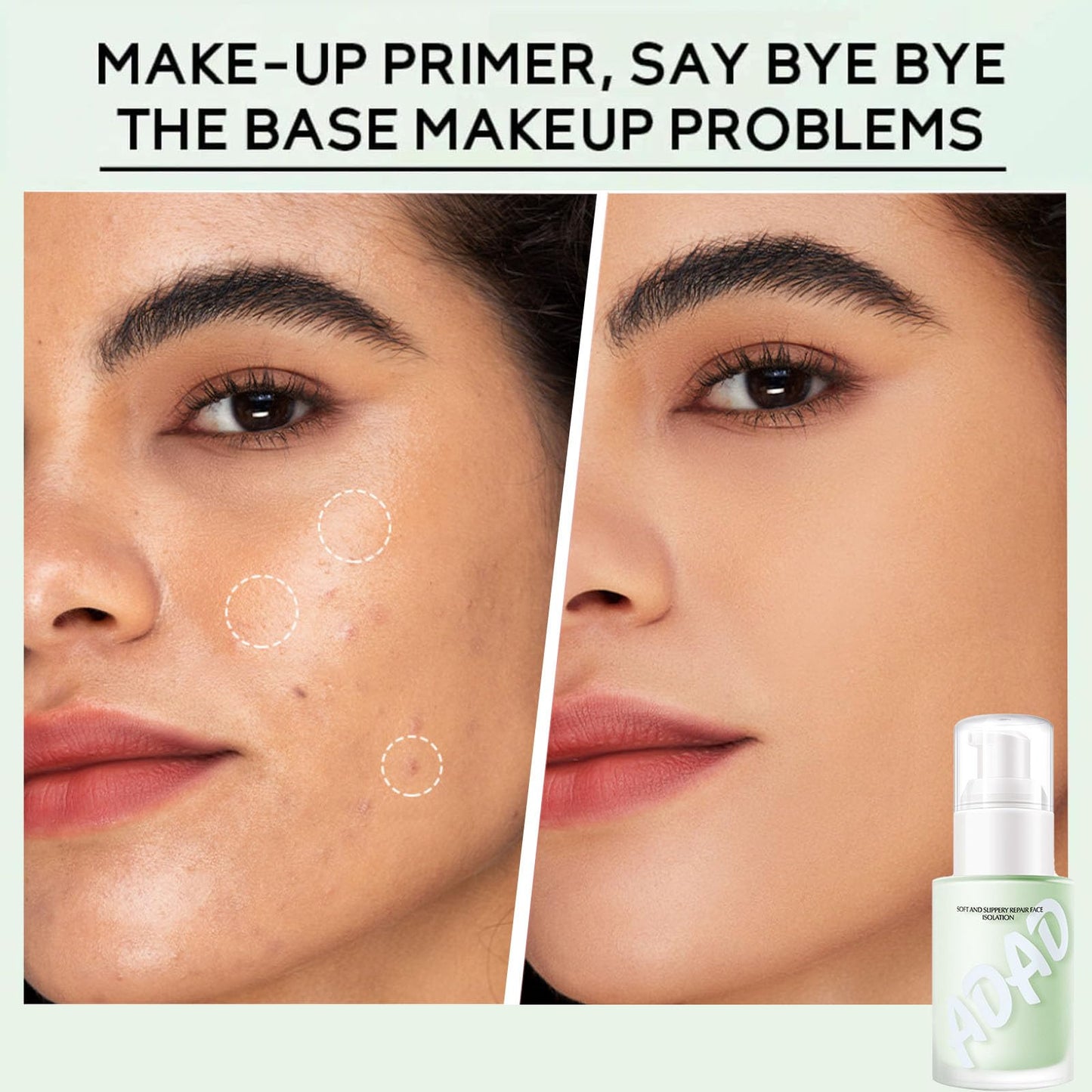 Shengqialun Green Colour Corrector Primer, Anti Redness Cream For Face Long-Lasting, Green Concealer Waterproof & Sweat-Proof Formula, Face Primer Makeup For Women And Girls