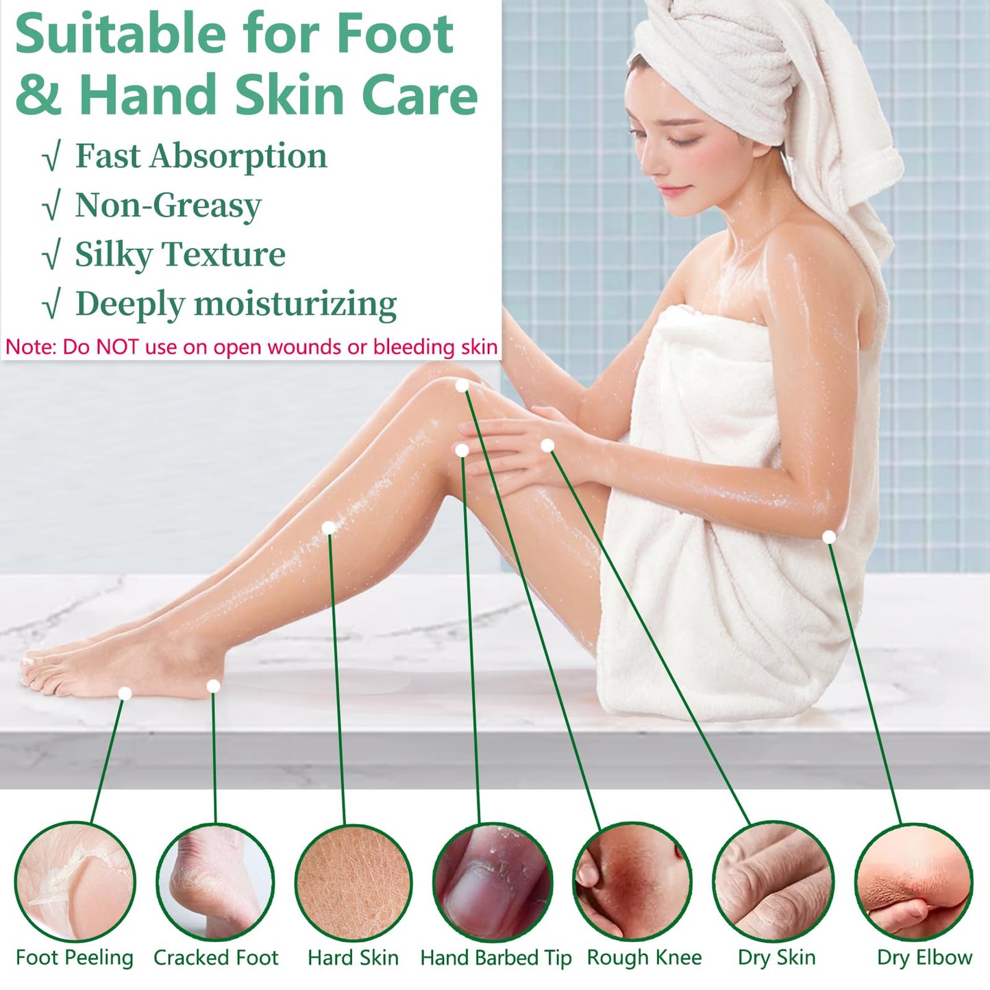 NLFOX 42% Urea Foot Cream - Heel Balm Foot Cream for Cracked Heels and Dry Skin - Urea Cream for Very Dry Feet and Hands - Foot Moisturiser Stick for Calluses and Hard Skin Repair Smooth