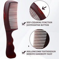 MADGININE Dandruff Comb, Anti-dandruff Energy Comb and Steel Comb Fine Tooth Comb Anti-Dandruff Massage Hollow Long Hair Comb