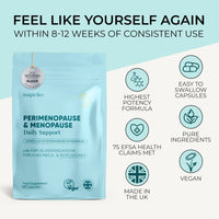 Inspiriko Perimenopause & Menopause Supplements - 18-in-1 Menopause Complex with Phytoestrogens, SOYA Isoflavones, Perimenopause Vitamins & Minerals for Hormone Balance for Women, 60 Vegan Capsules