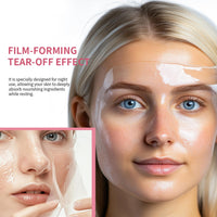 Collagen Night Wrapping Mask, Glass Glow Overnight Wrapping Mask Duo: Collagen Overnight Wrapping Peel Off Facial Mask and Turmeric Overnight Wrapping Peel Off Mask,Korean Skincare