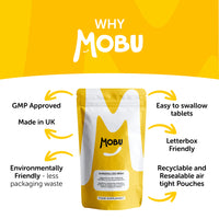 MOBU - Acidophilus Lactobacillus 50mg Probiotic - 500 Million CFU - Supports Healthy Gut Microbiome and Digestion System - Reduce Bloating - UK Made - GMP Approved - 120 Tablets