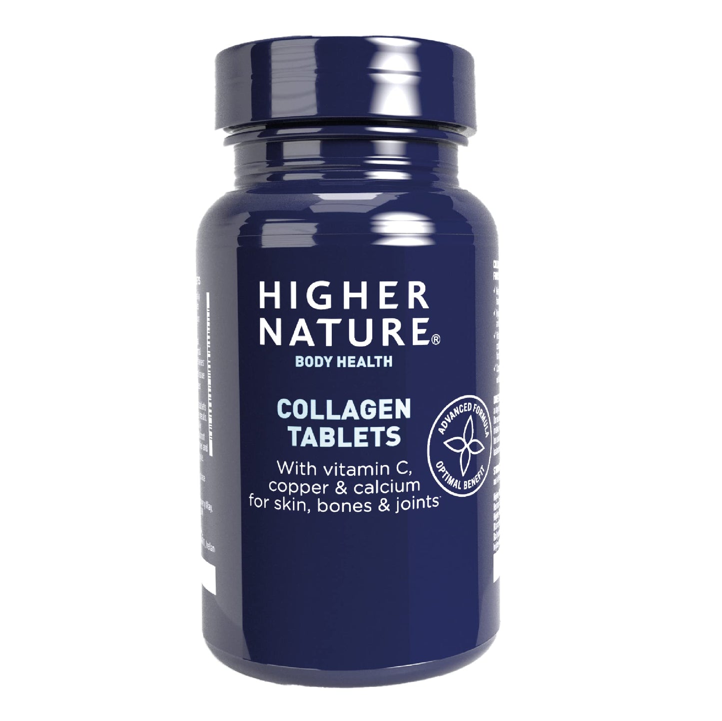HIGHER NATURE Higher Nature - Collagen Tablets - Hydrolysed Marine Collagen - Vitamin C - Calcium for Bone Support - Responsibly Sourced - 180 Tablets