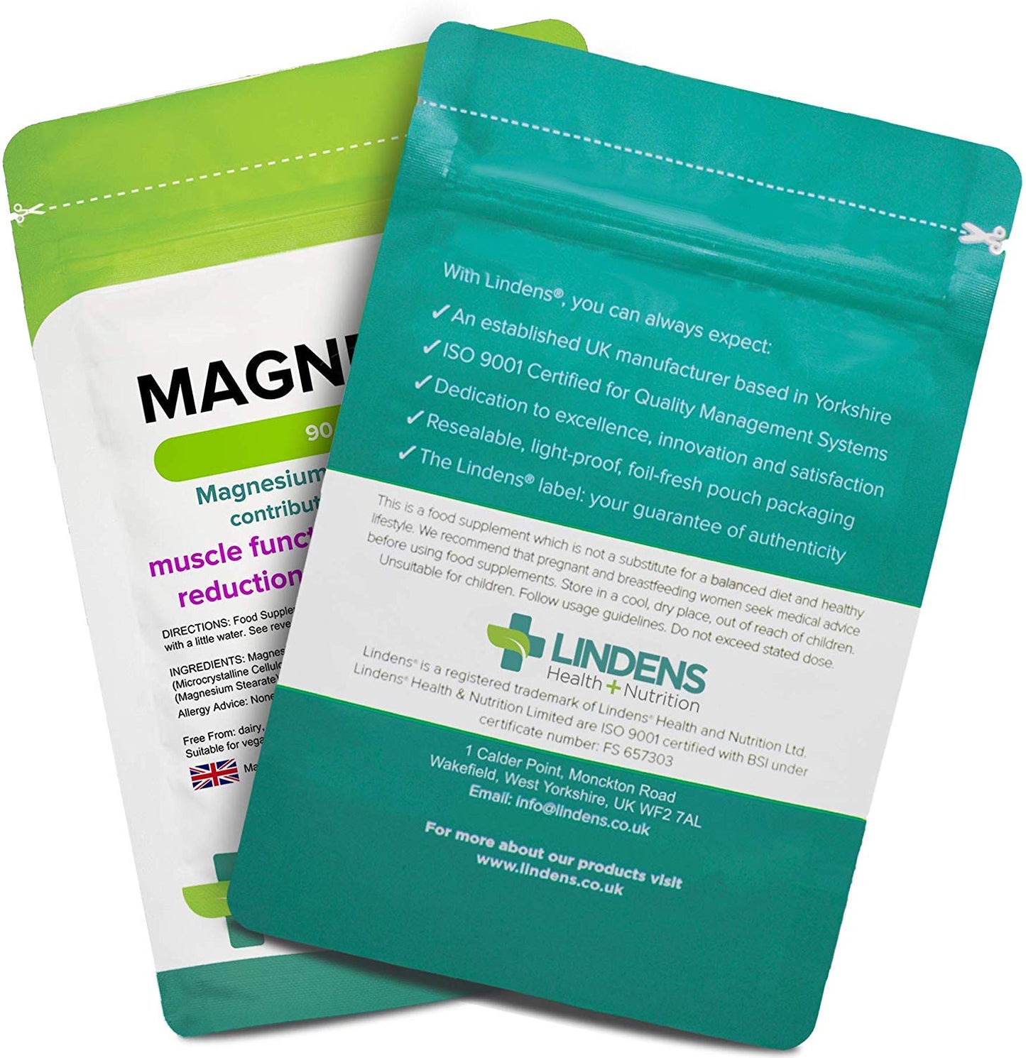 Lindens Magnesium Oxide 500mg DOUBLE PACK 180 Tablets Mineral Supplement