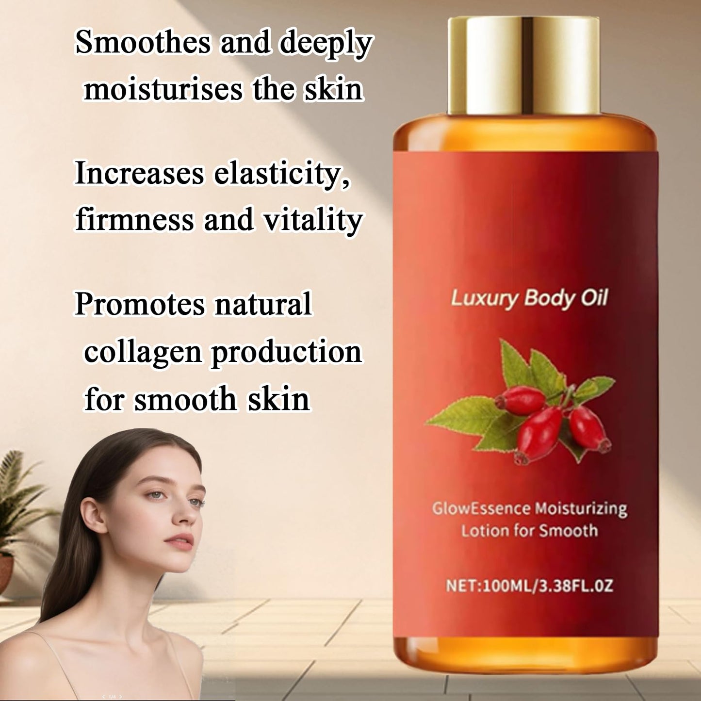 Uniguardian Miracle Firming Body Oil, Collagen Lifting Body Oil, Moisturising & Firming Body Lotion, Lift Skin, Smooth & Moisturise, Effectively Improve Fine Lines (1)