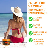 ExcellaElite Intensive Tanning Gel 2 Pieces Tanning Gel Carotene Tanning Gel Sunbed Tanning Accelerator Tanning Cream Tanning Gel for Sunbeds and Outdoor Sunbathing Intensive Tanning Luxury Gel