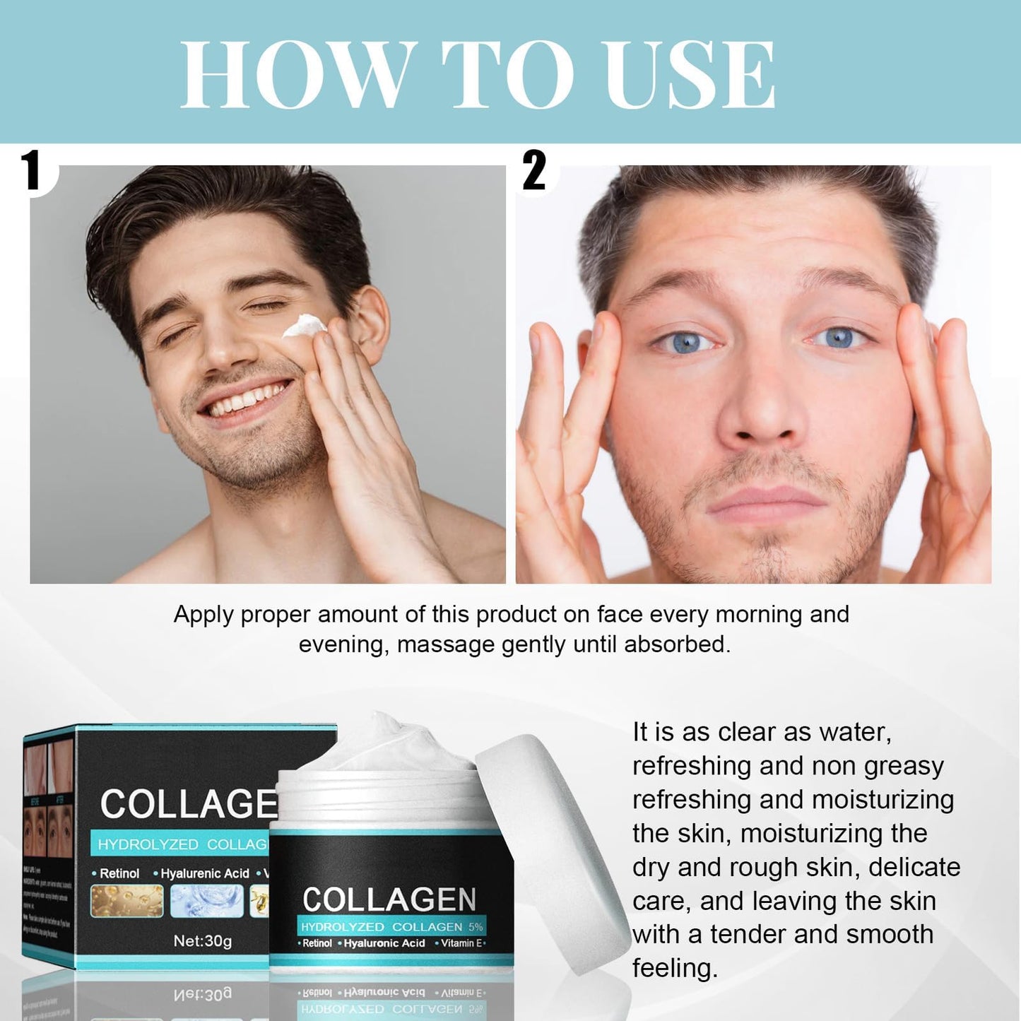 Yongst Men's Skin Tightening Face Cream - Moisturizer to Reduce Fine Lines and Wrinkles, Face Cream Moisturiser for Men, Anti Wrinkle Skincare for a Smoother, Youthful Appearance