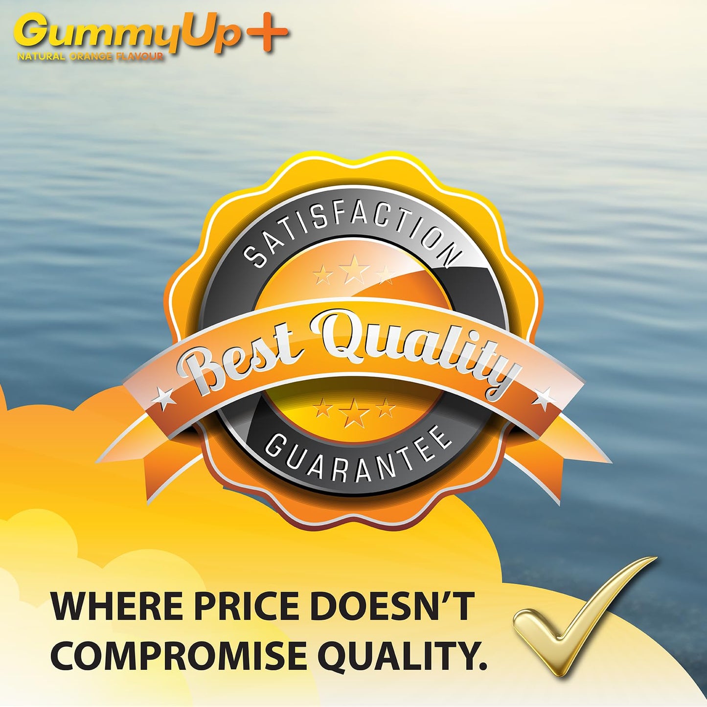 Vitamin D3+K2+Calcium Gummies High Strength Sunshine Gummies | 2 Months Supply | Natural Orange Flavoured Sugar Free Vegetarian Gummies by Gummyup+