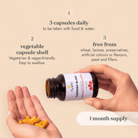 Fushi Turmeric C3 & BioPerine Extract High Strength, 60 Caps | 500 mg High Strength | Fresh-Ground | Min 95% Curcuminoids |Wholefood | Ethical & Vegan Society Approved | Manufactured in the UK