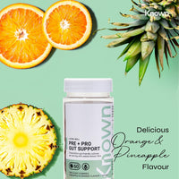 Known Probiotics for Gut Health - Prebiotic & Probiotic Support Gummies | Pineapple & Orange Flavour | 60 Two-a-Day Vegan Vitamin Gummies (One Month’s Supply)