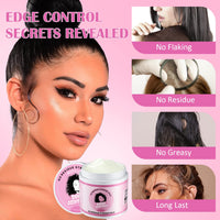 Hair Edge Control Wax 113g, Hair Pomade Tamer for Women Smoothing Flyaways Taming Frizz Hair, Non-greasy Styling Cream Gel, Strong Hold Non-greasy Slick Back Hair Glue, Bed Head Waxes for Wig