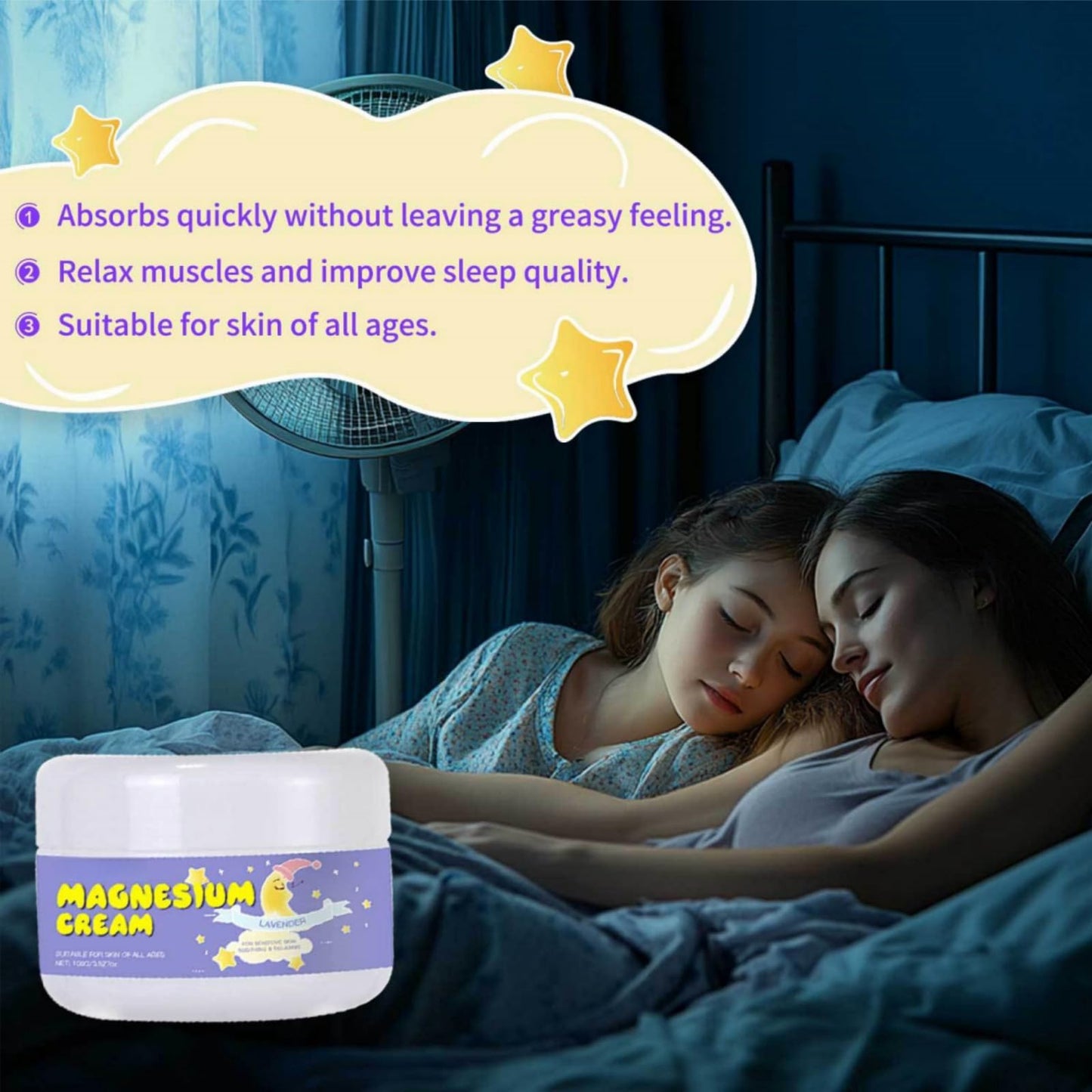 SingHao 100G Magnesium Cream,Magnesium Soothing Sleep Cream,Magnesium Cre/am for Sleep&Muscle Relief,High Strength Magne/sium Butter,Mag/nesium Skin Muscle&Body Calm Moisturing Butter,Natural Sleep Support