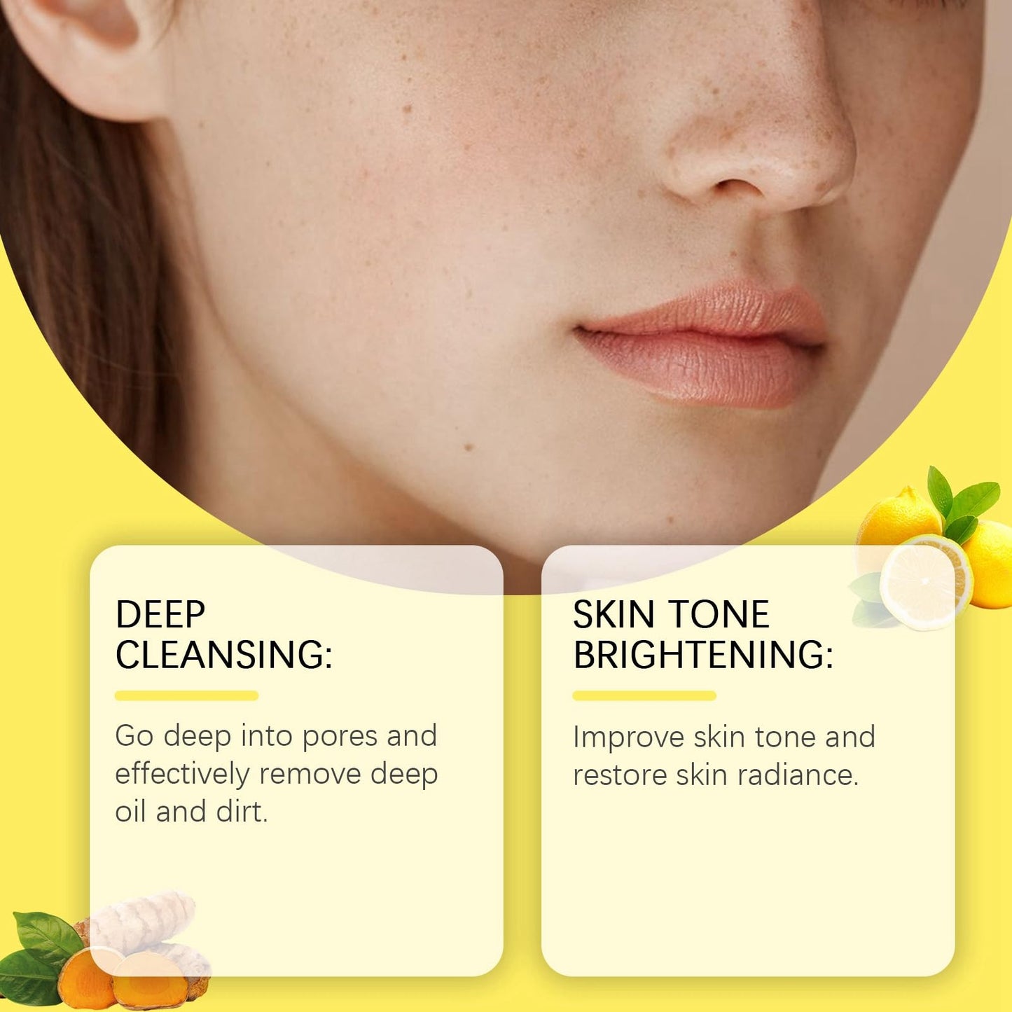 Jinjiar Turmeric Kojic Acid Cleansing Pads,Face Cleansing Pads,10pcs Turmeric Exfoliating Foaming Pads,Exfoliating Face Pads,Resurfacing Pads for Face & Body,Facial Sponges for Cleansing,Acne Face Wipes