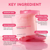 PDRN Pink Collagen Jelly Pad | Korean Gel Toner Pads