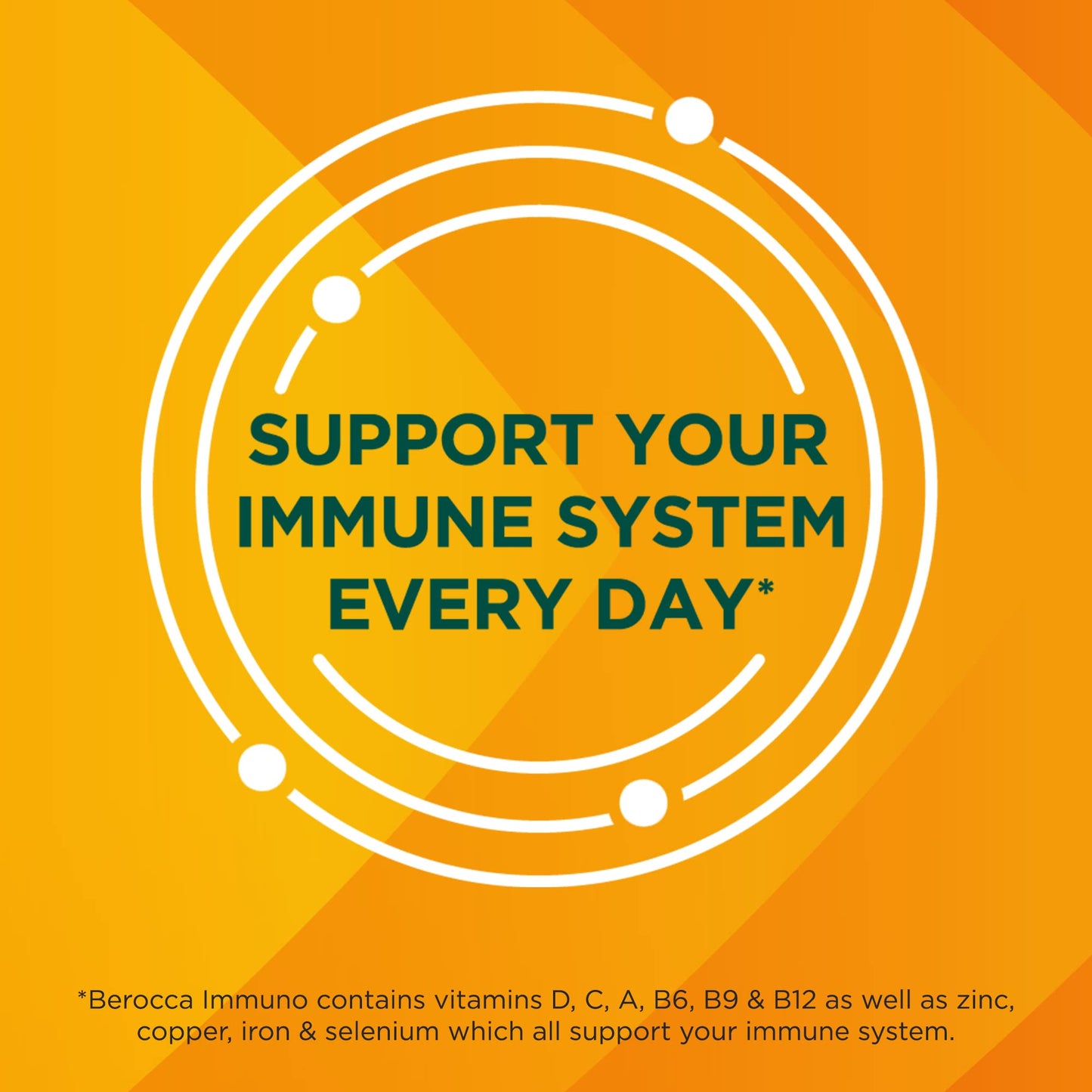 Berocca Immuno Effervescent Tablets - Including Vitamin D, C, A, B6, B9, B12, Selenium, Zinc and Iron - Multivitamin Immune System Support for Men & Women - 11 Vitamins and Minerals - 15 Tablets