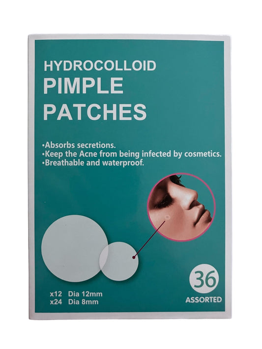 Generic Hydrocolloid Acne Patches - 36 Invisible Spot Stickers - Multi-Sized Pimple Patches (12mm & 8mm) Skin Care - Fast Healing, Reduces Redness, Vegan, Makeup-Friendly, Blemish Treatment, Overnight Care