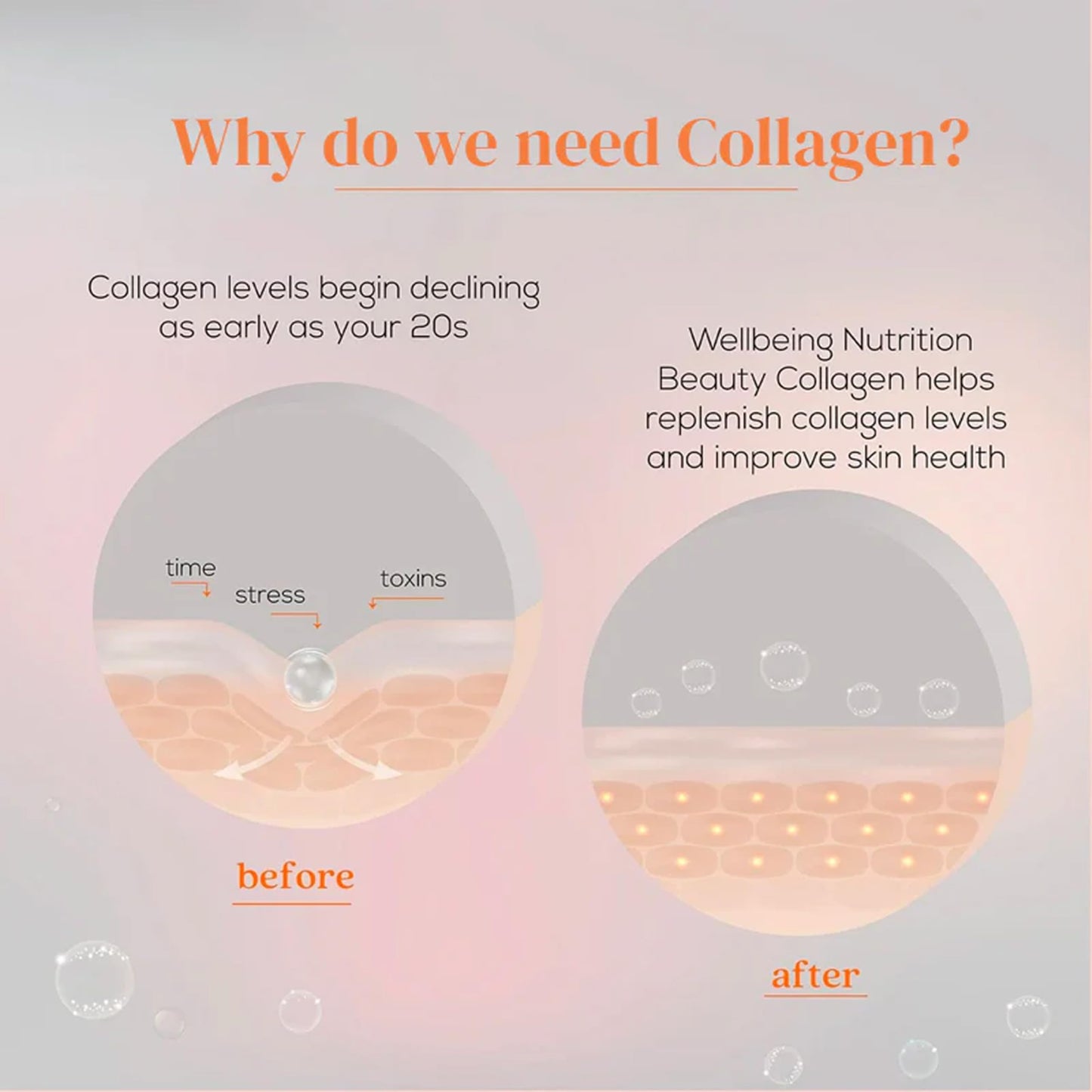 Wellbeing Nutrition Beauty Japanese Marine Collagen - Mango Peach Flavor - 250g