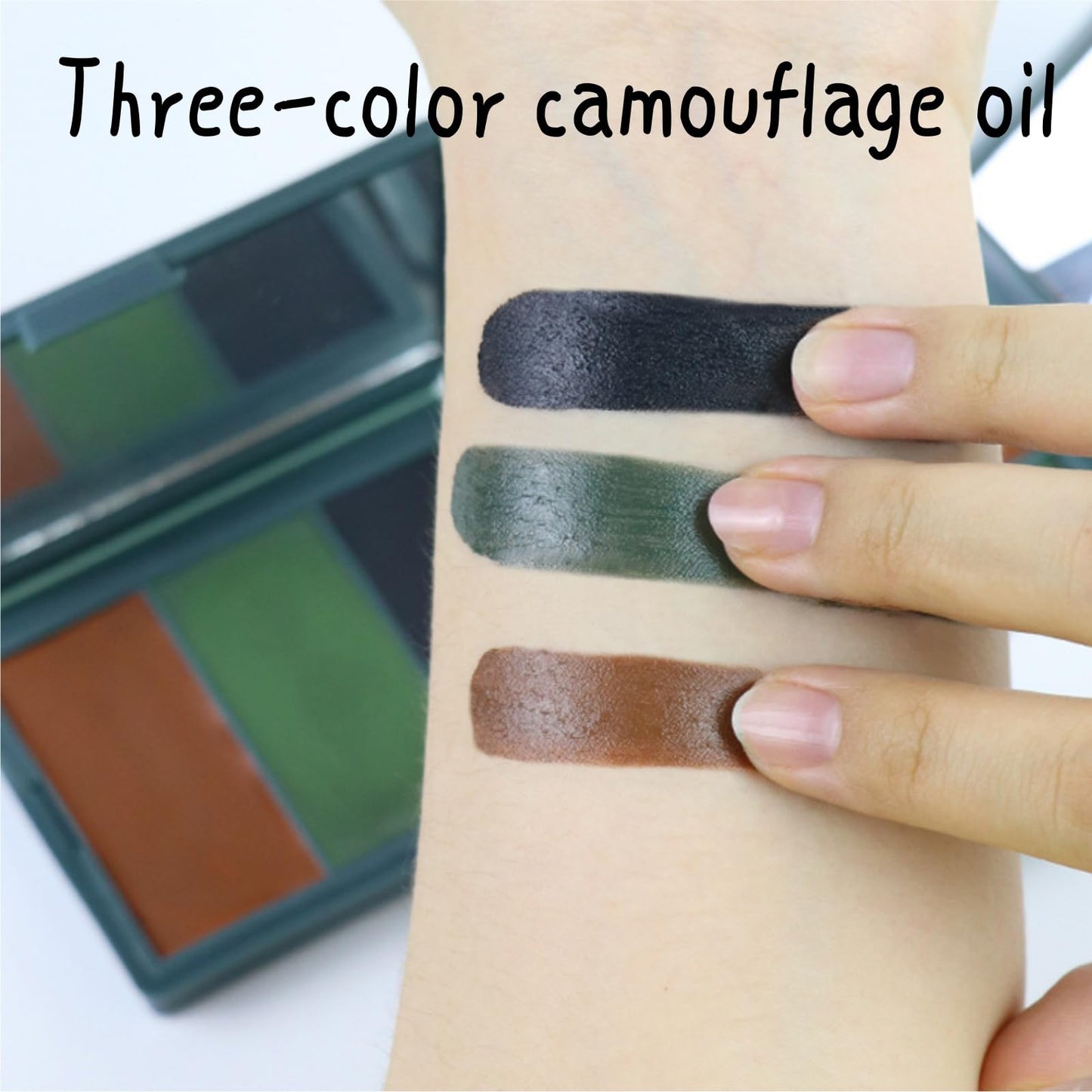 Siyinzu 3 Color Camo Face Paint,Eye Body Face Camo Paint,Camouflage Hunting Face Paint,Camo Face Paint,Camo Face Paint Stick Set,Face Paint Kit,Camouflage Face Paint,Camouflage Makeup(Green, Black,Brown)