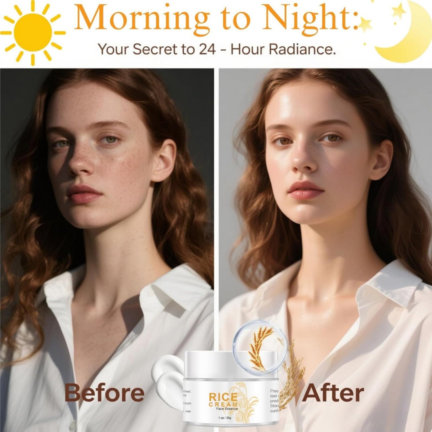 Yoowan Rice Cream For Face,Korean Face Cream With Rice Extract,Korean Moisturiser Fa-Ce,Rice Toner Ko-Rean,Anti-Aging&Glass Skin,Nourish&Smooth Skin,Hydrating Brightening Moisturiser For Even Skin Tone