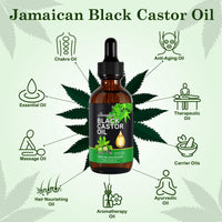 LaluluTek Jamaican Black Castor Oil - Pure Cold Pressed Essential Oil for Body/Face/Skin - Includes 60ml Bottle & 30 Disposable Cotton Packs in Star Shape
