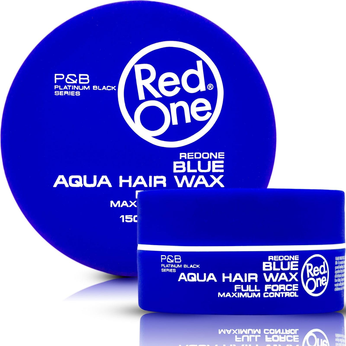 Redone RedOne Hair Styling Aqua Wax Blue 2 x 150 ml | Strong Hold Hair Gel Wax | Ultra Hold & Maximum Control | Men & Women Hair Styling Wax | Bubblegum Scent | Professional Barber Quality Twin Pack