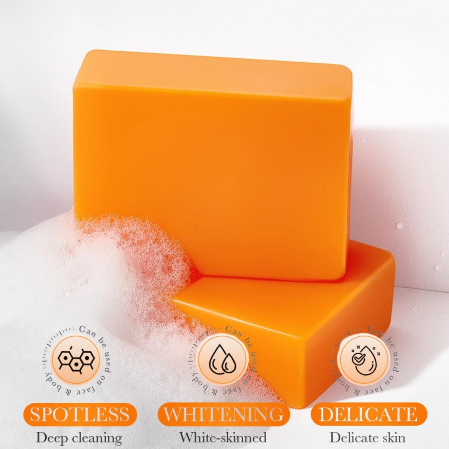 2PCS Natural Persimmon Goats Milk Soap - Anti-Odor Persimmon Goat Milk So-ap for Skin - Deep Cleansing Per-simmon Handmade Soap - Pure Per-simmon Go-at Mi-lk Soap Bar for Face & Body