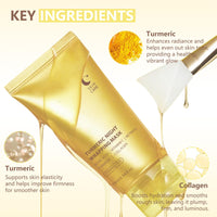 Turmeric Collagen Face Mask, Collagen Night Wrapping Mask, Peel Off Face Masks, Overnight Korean Skincare – Hydrating, Brightening & Firming Facial Treatment For Glowing Skin