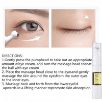 Ruojiar Eye Cream for Dark Circles and Puffy Eyes,Anti Wrinkle Eye Cream,Snail Peptide Energetic Eye Roll-On,Under Eye Roller Cream,Hydrating and Firming Eye Serum Creams,Eye Repair Cream,Eye Bags Remover