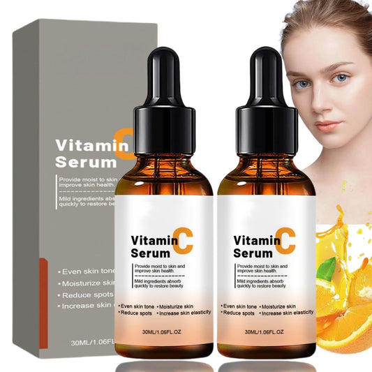 SingHao 2pcs Vitamina C Facial Serum,Anti Aging Face Serum with Vitamin C,Vitamin C Serum for Face,Anti Aging & Wrinkle Facial Seru/m for Women,Brightening Seru/m for Dark Spots,Skin Brightening Se/rum
