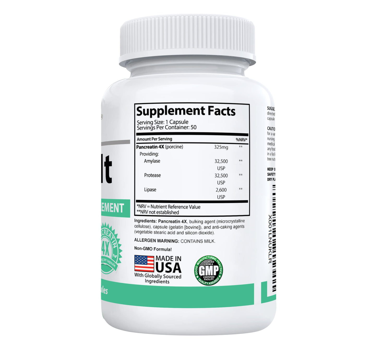 DigestIt Digestive Enzymes | Multi-Enzyme Formula with Amylase, Protease & Lipase | Increase Energy & Reduce Gas, Bloating & Indigestion | Non-GMO | 50 Capsules