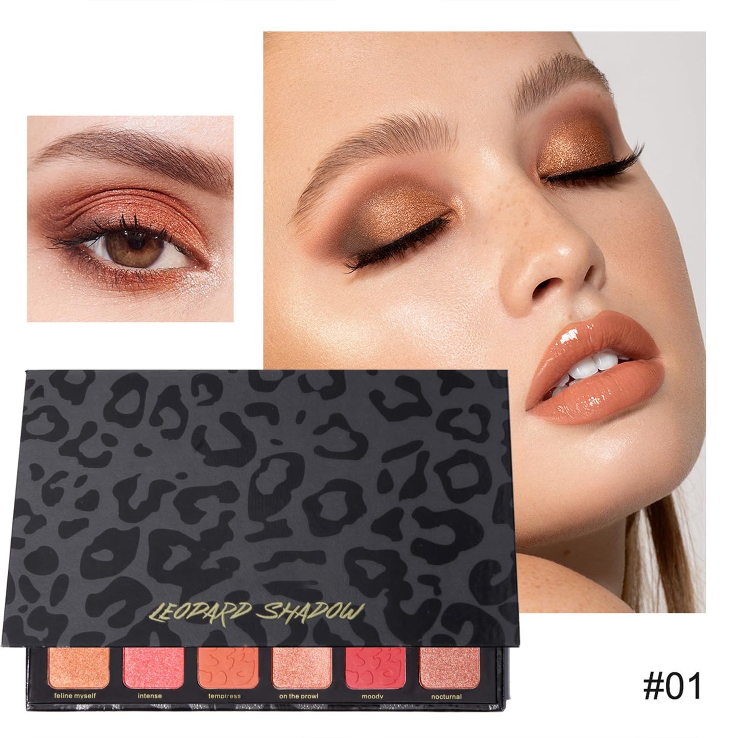 Generic 24 Color Leopard Print Eyeshadow Palette - Matte and Shimmer Shades Easy Blending Eyeshadow, Natural, Nude, Brown, and Smokey Makeup for Women Bold Party Look
