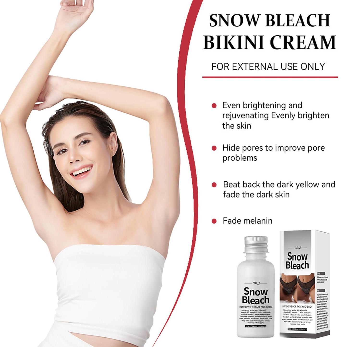 Skin Brightening Cream for Women - Body Lotion for Intimate Areas, Underarms & Private Parts - Deep Hydration, Improve Dullness & Evens Skin Tone - Radiant Glow