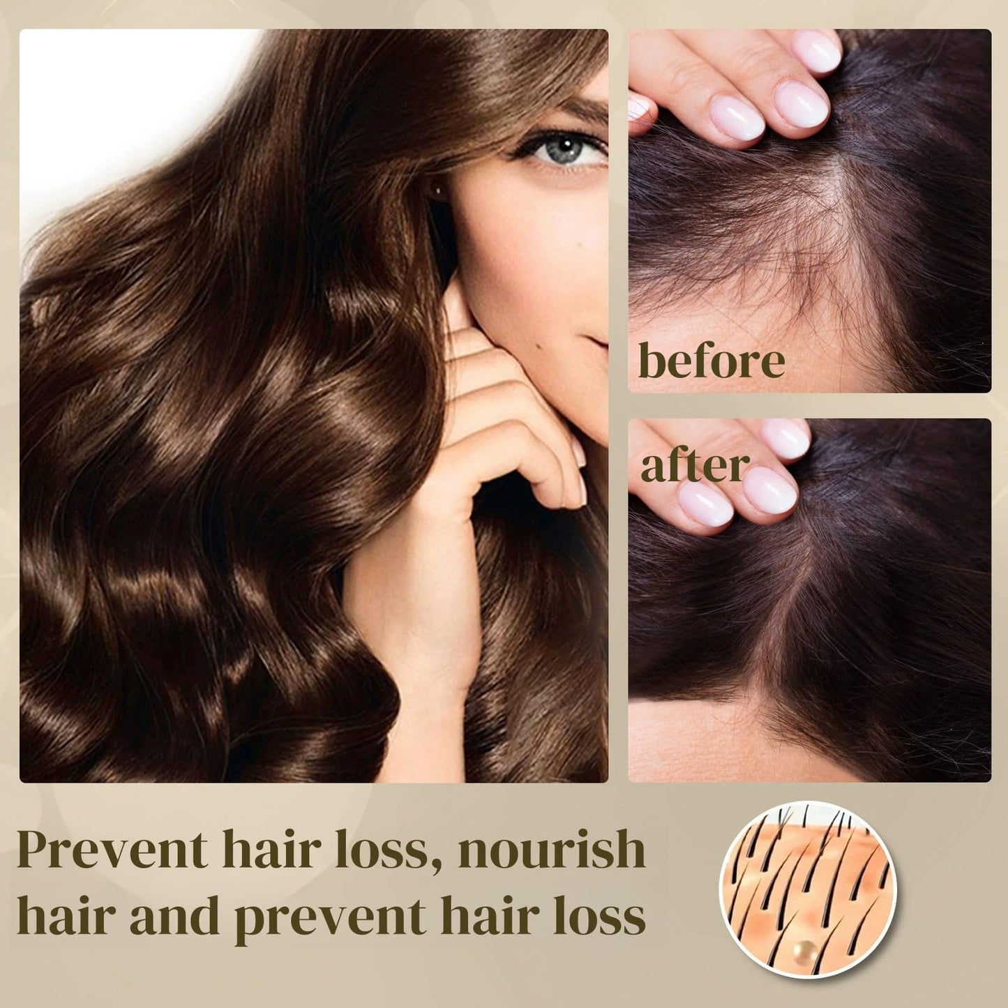 SingHao Hair Growth Roll-On Massage Essence,H/air G/rowth Serum,Roller Ball Ha/ir Care Oil,Scalp Roller,Ha/ir Treatment for Hai/r Lo/ss,Hai/r Growth Anti-Hair Lo/ss,H/air Loss Oil,Hair O/il Growth