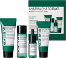 SOME BY MI AHA.BHA.PHA 30 Days Miracle AC SOS Kit, 4 Pcs, Toner 30ml, Serum 10ml, Cream 20g, Acne Foam 30ml