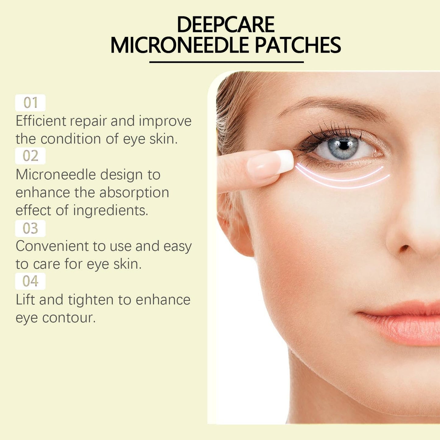 Fankayi Dissolving Micro-Needle Eye Patches,Anti Wrinkle Patches,Micro-Needle Patches for Dark Circles & Puffy Eyes,Under E-ye Gel Patches,Hydrating E-ye Patches,Hydro-gel E-ye Patches,E-ye Cooling Gel Pads