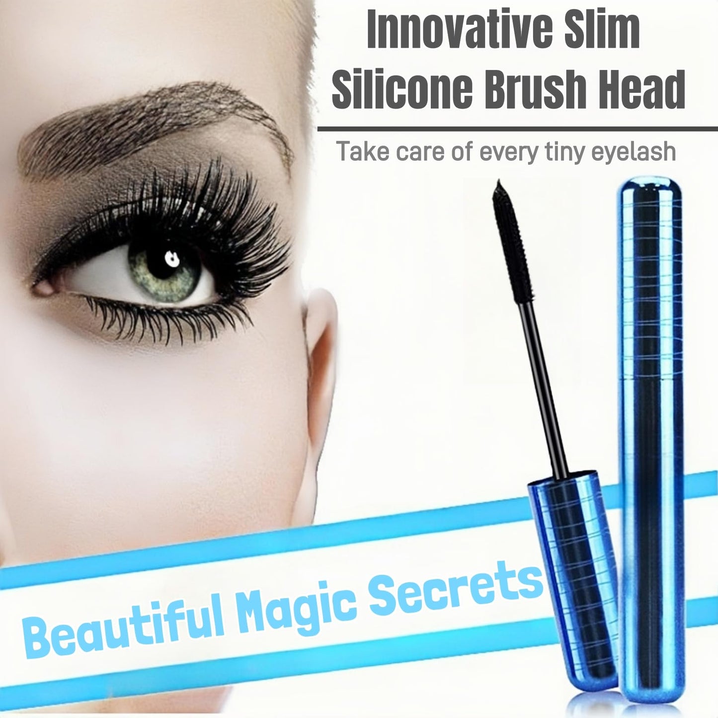 SEMECOMER Prime Lash Mascara For Mature Women – Waterproof Black Formula Adds Length & Volume to Thinning Lashes, Gentle Clump-Free & Smudge-Proof. Mascara For Older Women, No Irritation, All-Day Wear