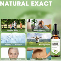 TONISABERY 2pcs Organic Soursop Oil,60ml Soursop Goodness Oil,Organic Soursop Extract Liquid Drops