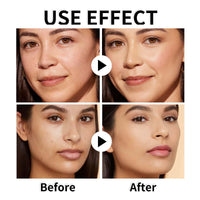 Eveloveu 4-in-1 Color Changing Foundation Serum - Concealer, Moisturizer, SPF50 Sunscreen, Liquid Hyaluronic Acid - Full Coverage Skincare for Moisturizing - 24Hr Hydration - 30ml (1pc)